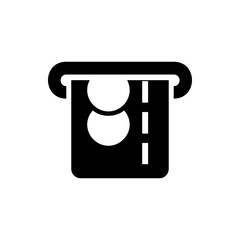 ATM money withdraw icon illustration