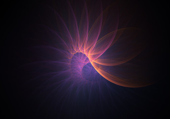 Violet fire petals abstract background