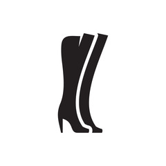 woman boots icon illustration