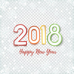 Happy New Year 2018 abstract design.