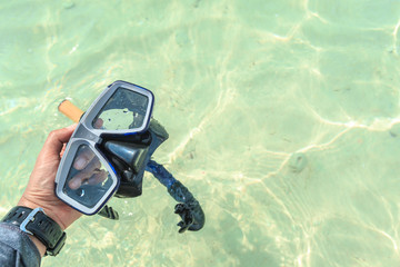 Dive mask and snorkel, snorkelling