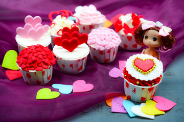 Delicious cupcake for Valentine Day
