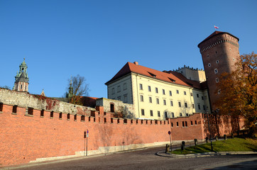Fototapeta na wymiar The castle in Krakow, Poland (Wawel)