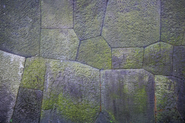 The stone wall texture surface detail image close up