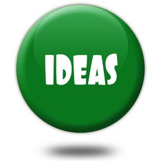 IDEAS on green 3d button.