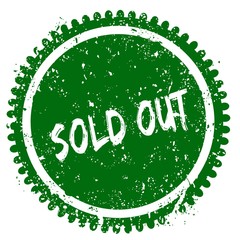 SOLD OUT round grunge green stamp