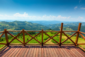 Fototapeta na wymiar mountains landscape with viewpoint in Serbia