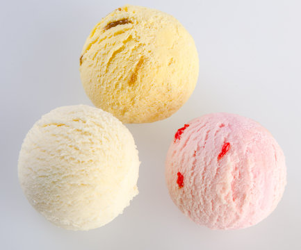 ice cream scoop. ice cream on the background.