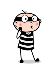 Surprised Blushing Face - Comic Gangster Vector