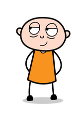 Comic Robber Slightly Smiling Face Vector