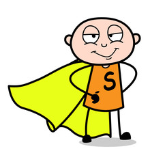 Cartoon Super Criminal Smiling Face