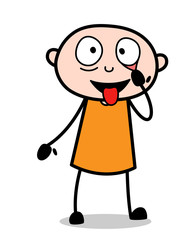 Funny Prisoner Caricature Face Vector