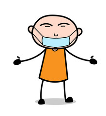 Medical Mask on Robber Face