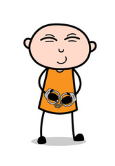 Happy Prisoner with Handcuffs in Hands