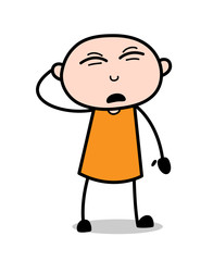 Disappointed Face Expression - Cartoon Robber Vector