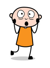 Cartoon Robber Shocking Face Expression