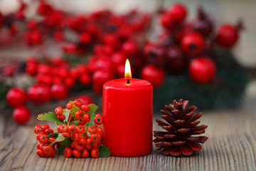 Red Christmas candles