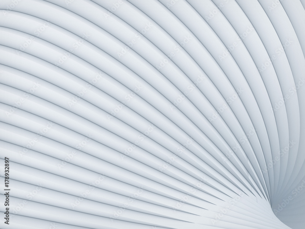 Poster White stripe pattern futuristic background. 3d render illustration