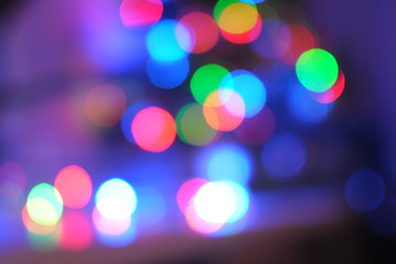 Christmas lights background, bokeh