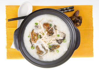 Dried oysters porridge rice gruel