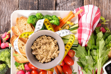 vegetable and dip