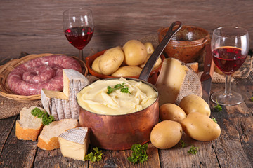 aligot, potato and cheese,french dish