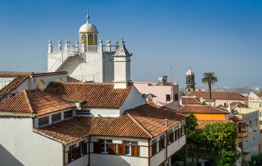 Roofs and old towers of La Orotava, Tenerife.