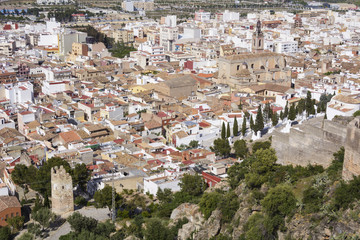 Fototapeta na wymiar Vista parcial de la ciudad de Sagunto. Valencia. España