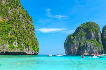 MAYA BAY one of the most beautiful beaches of Phuket province Thailand.