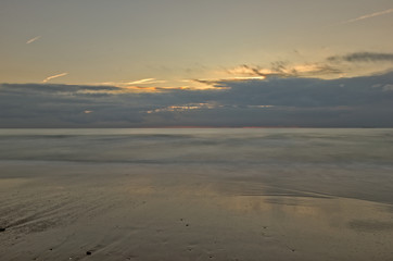 The coast of Benicasim at sunrise, Castellon