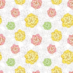 Stof per meter Seamless pattern with Camellia Flower.Decorative holiday floral background. © Евгения Шумейко
