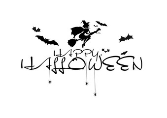 Happy Halloween Text Banner,