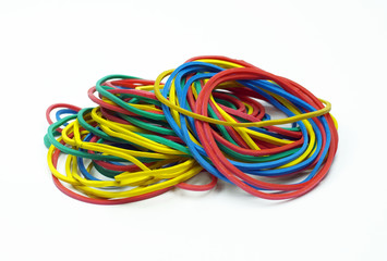 Colored rubber bands for money