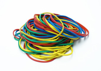 Colored rubber bands for money