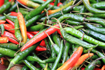red and green chilly texture