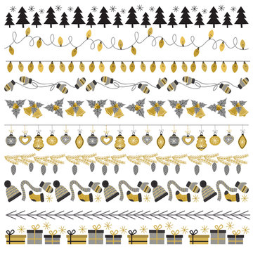 set of Christmas gift tags - vector illustration, eps

