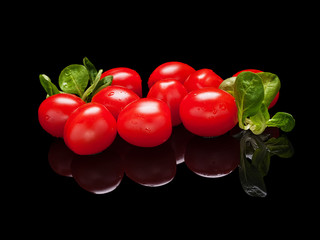 Bunch of small red tomatoes