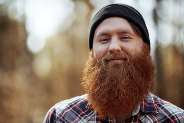 Portrait of bearded lumberjack