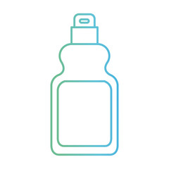 detergent bottle icon in degraded green to blue color contour