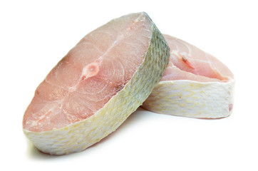 Threadfin fish fillet isolated