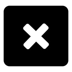 Cross prohibition vector. Vector white illustration on black background