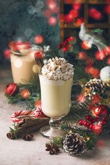 Traditional winter eggnog