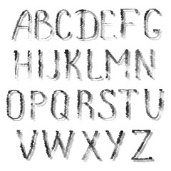 Black letters of english alphabet