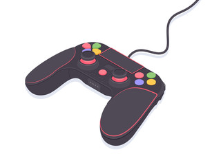 Video game controller. Isometric gamepad vector illustration © mchlskhrv