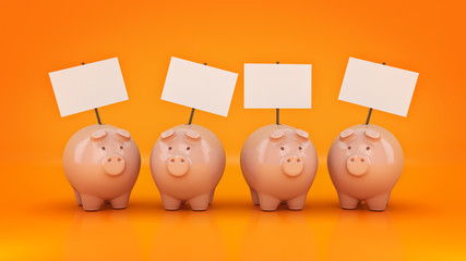 Piggy Bank. 3D rendering