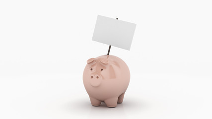 Piggy Bank. 3D rendering