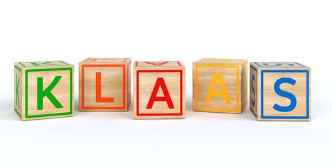 bunte W&uuml;rfel Name - Klaas