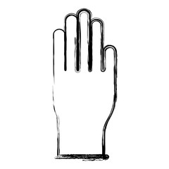 glove icon in monochrome blurred silhouette
