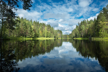 Fototapeta na wymiar Beautiful landscape of lake