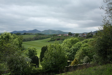 Obraz premium Green landscape from hill